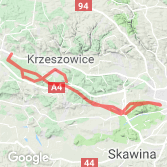 Mapa Kraków - Trzebinia - Kraków